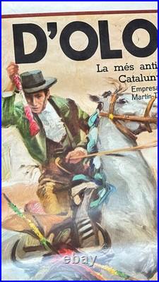 Affiche Originale Corrida Olot 1997 Catalogne 108x79 CM Tauromachie Vintage