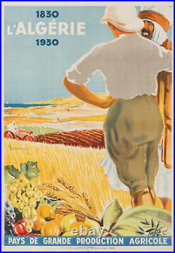 Affiche Originale Dormoy Algerie Colonisation Agriculture Maghreb 1930