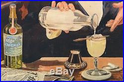 Affiche Originale F. Tamagno Absinthe Cusenier Oxygenée Liqueur 1896