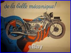 Affiche Originale Favor Cycles Motos Bellenger 1937 60cm X 40cm Poster
