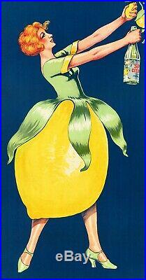 Affiche Originale Géo Spa Citron Limonade Citronnier Eau Minérale 1920
