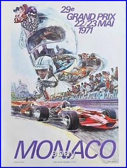 Affiche Originale Grand Prix Monaco 1971