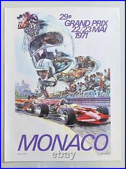 Affiche Originale Grand Prix Monaco 1971