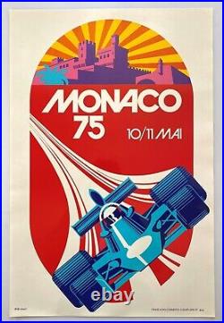 Affiche Originale Grand Prix Monaco 1975