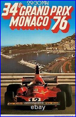 Affiche Originale Grand Prix Monaco 1976