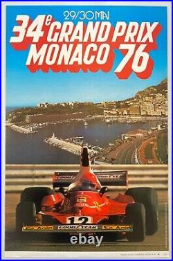 Affiche Originale Grand Prix Monaco 1976