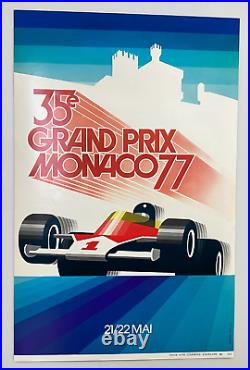 Affiche Originale Grand Prix Monaco 1977 (35éme édition)
