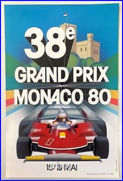 Affiche Originale Grand Prix Monaco 1980