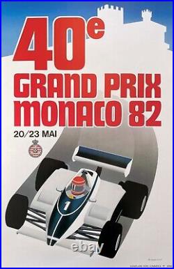 Affiche Originale Grand Prix Monaco 1982