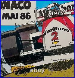 Affiche Originale Grand Prix Monaco 1986