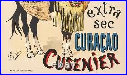 Affiche Originale Gros E. Curaçao Cusenier Ane Orange Liqueur 1899