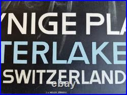 Affiche Originale Interlaken c. 1940 Suisse Schweiz Railways Poster