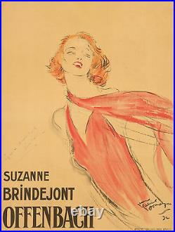 Affiche Originale Jean-Gabriel Domergue Suzanne Brindejont-Offenbach 1932