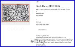 Affiche Originale Keith Haring Robert Fraser Gallery Warhol Basquiat -1983