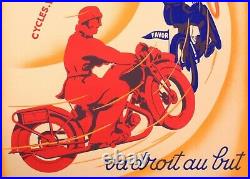 Affiche Originale L. Matthey Favor Cycle Moto Vélo Bicyclette 1925