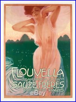 Affiche Originale L. Metlicovitz Parfum Flouvella Sauzé Frères Luxe 1910
