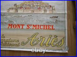 Affiche Originale Le Mont St Michel (vêtements Aries). 100x140cm