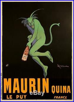 Affiche Originale Leonetto Cappiello Maurin Quina Diable Vert 1906