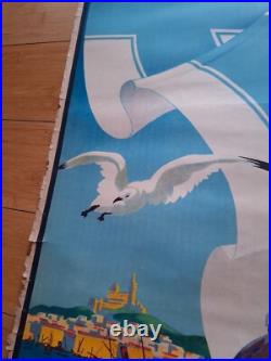 Affiche Originale Lithographiee, Marseille Sur La Cote D'azur, Par Beglia