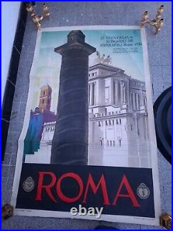 Affiche Originale Lithographiee Rome, Annees 30, 40's  Manifesto, Poster