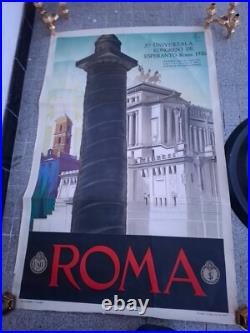 Affiche Originale Lithographiee Rome, Annees 30, 40's  Manifesto, Poster