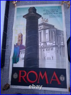 Affiche Originale Lithographiee Rome, Annees 30, 40's  Manifesto, Poster