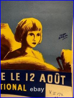 Affiche Originale Loterie Nationale 1942 Préventoria Roger Broders Montagne