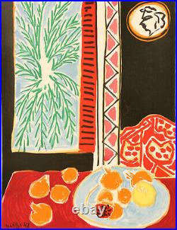 Affiche Originale Matisse Henri Nice Travail Joie Fauvisme 1947