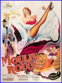 Affiche Originale Moulin Rouge Toulouse Lautrec La Goulue Jane Avril 1952