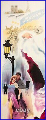 Affiche Originale Moulin Rouge Toulouse Lautrec La Goulue Jane Avril 1952
