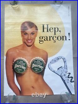 Affiche Originale PERRIER Hep, garçon! 60 x 80 cm Ogilvy 1992