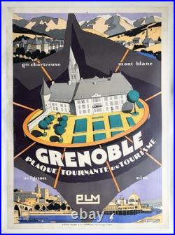 Affiche Originale PLM Grenoble Mont-Blanc 1928 RARE