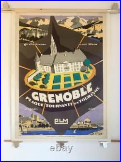 Affiche Originale PLM Grenoble Mont-Blanc 1928 RARE