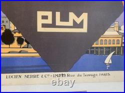 Affiche Originale PLM Grenoble Mont-Blanc 1928 RARE