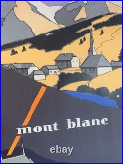 Affiche Originale PLM Grenoble Mont-Blanc 1928 RARE