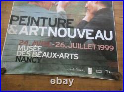 Affiche Originale Peinture Art Nouveau Nancy Emile Friant 1999 Ecole Nancy