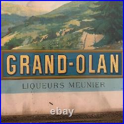 Affiche Originale Rare Et Ancienne Liqueurs Meunier Grand Olan Cadre D'origine
