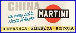 Affiche Originale Rossi M. China Martini Quinquina Ski Alcool 1950