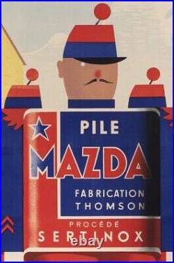 Affiche Originale Simon A. Pile Mazda General Electrique Thomson 1939