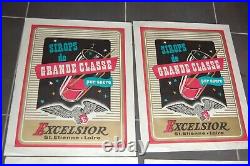 Affiche Originale Sirops Excelsior 1950 St-Etienne lot de 4 affiches