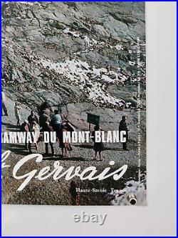 Affiche Originale Tramway Du Mont-blanc St Gervais Nid D'aigle Vintage Poster