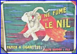 Affiche Originale publicitaire Cappiello Je ne fume que le Nil Elephant 1912 pub