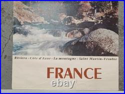 Affiche Originale tourisme Français Côte d'Azur, Saint Martin Vesubie 1960