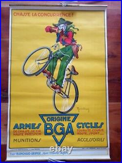 Affiche Origine BGA Armes et Cycles par Martin Dupin Cowboy imprimerie Ménard