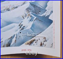 Affiche PIERRE NOVAT Le Ski Au Mont-Blanc Chamonix Passy St-Gervais Megève
