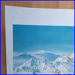 Affiche PIERRE NOVAT Le Ski Au Mont-Blanc Chamonix Passy St-Gervais Megève