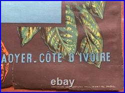 Affiche PLANTEURS ATTENTION Swollen Shoot Cacaoyer Afrique Côte d'Ivoire 50's