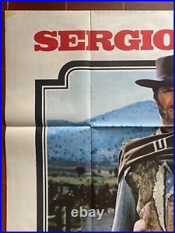 Affiche POUR UNE POIGNEE DE DOLLARS Sergio Leone CLINT EASTWOOD 120x160cm 70's