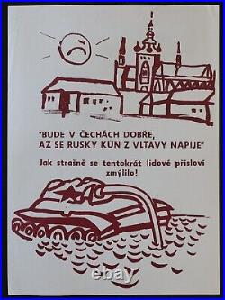 Affiche PRINTEMPS DE PRAGUE 1968 Il fera bien en bohème Proverbe char poster 189