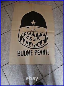 Affiche PRINTEMPS DE PRAGUE 1968 Soyons fort! CSSR URSS 64x84cm poster